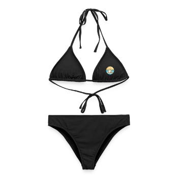 Siegel Aquarell Cartoon Kawaii Clipart Tier - Frauen Bikini - Schwarz - Vorne - AI Model Female 172 light (172cm)