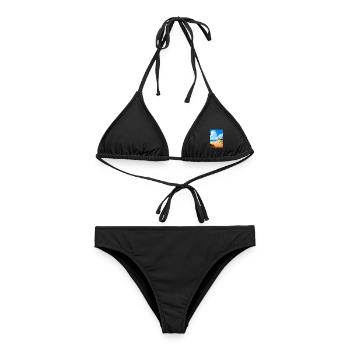 Four Mile Beach Australien Vintage-Reiseposter - Frauen Bikini - Schwarz - Vorne - AI Model Female 172 light (172cm)