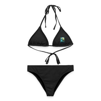 Dingle Halbinsel Irland Vintage Reiseposter WPA - Frauen Bikini - Schwarz - Vorne - AI Model Female 172 light (172cm)