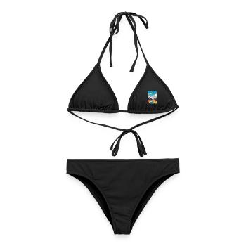 Santa Cruz Argentinien Vintage Reiseposter WPA Kunst - Frauen Bikini - Schwarz - Vorne - AI Model Female 172 light (172cm)