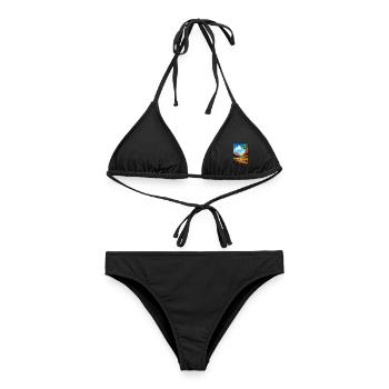 Zion National Park Utah Vintage Reiseposter WPA - Frauen Bikini - Schwarz - Vorne - AI Model Female 172 light (172cm)