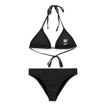 Krakau Polen Vintage Reiseposter WPA Souvenir - Frauen Bikini - Schwarz - Vorne - AI Model Female 172 light (172cm)