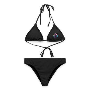 Portugiesischer Wasserhund Rasse Cartoon Kawaii Watercol - Frauen Bikini - Schwarz - Vorne - AI Model Female 172 light (172cm)