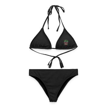 Holly Jolly Checkup Zahnärztliche Weihnachten - Frauen Bikini - Schwarz - Vorne - AI Model Female 172 light (172cm)
