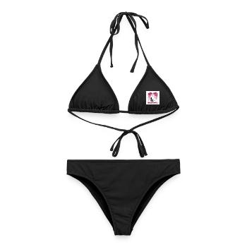 Muttertag – Mutter und Tochter im Herzen - Frauen Bikini - Schwarz - Vorne - AI Model Female 172 light (172cm)