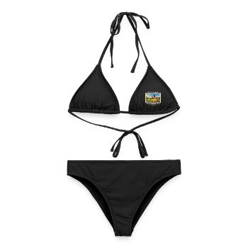 Deutschland Gelsenkirchen Vintage Reisemarke - Frauen Bikini - Schwarz - Vorne - AI Model Female 172 light (172cm)