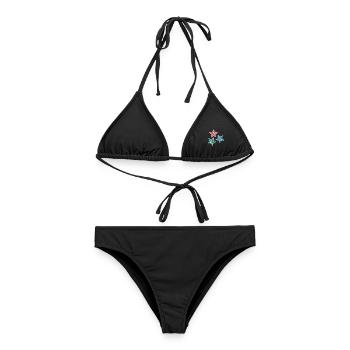 STERN. STERNE. STERN. STERNE. FEST. JAHRESTAG - Frauen Bikini - Schwarz - Vorne - AI Model Female 172 light (172cm)