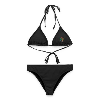 Motocross Dirtbike Dirt Biker Kinder Jungen - Frauen Bikini - Schwarz - Vorne - AI Model Female 172 light (172cm)