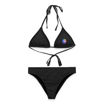 Igel Buntes Aquarell Cartoon Kawaii Tier - Frauen Bikini - Schwarz - Vorne - AI Model Female 172 light (172cm)