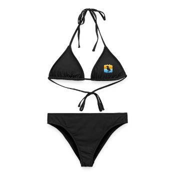 Puffin Papageitaucher Papageientaucher Island - Frauen Bikini - Schwarz - Vorne - AI Model Female 172 light (172cm)