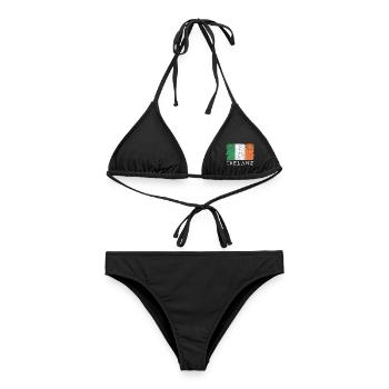 Irland Irische Flagge Irlandflagge - Frauen Bikini - Schwarz - Vorne - AI Model Female 172 light (172cm)