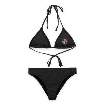 Neuseeland Huntaway Hunderasse Bunte Karikatur Wa - Frauen Bikini - Schwarz - Vorne - AI Model Female 172 light (172cm)