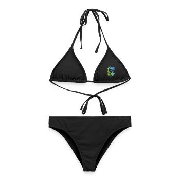 Motocross Dirt Bike Motorrad Offroad Moto-Cross - Frauen Bikini - Schwarz - Vorne - AI Model Female 172 light (172cm)