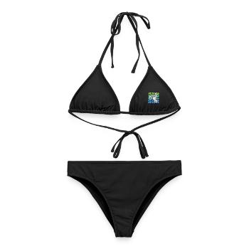 Motocross Dirtbike Vintage Kinder Dirt Biker - Frauen Bikini - Schwarz - Vorne - AI Model Female 172 light (172cm)