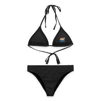 SUNSET CITY 1989 — Retro Horizon - Frauen Bikini - Schwarz - Vorne - AI Model Female 172 light (172cm)