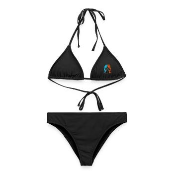 Schlagzeuger Drummer Herren Kinder Schlagzeug - Frauen Bikini - Schwarz - Vorne - AI Model Female 172 light (172cm)