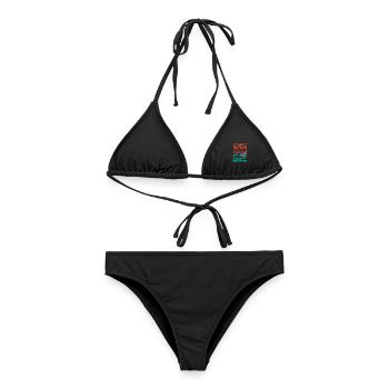 Lustiges Pferdemädchen & Reiter Spruch Geschenke - Frauen Bikini - Schwarz - Vorne - AI Model Female 172 light (172cm)