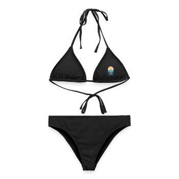 Wilder Schwimmclub Es ist nicht kalt Es ist erfrischend - Frauen Bikini - Schwarz - Vorne - AI Model Female 172 light (172cm)