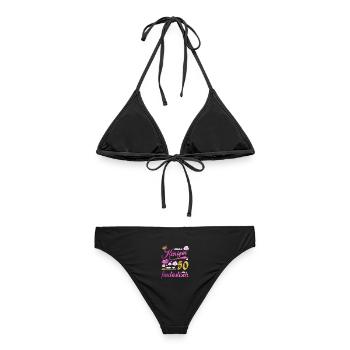 50. Geburtstag Geschenk 50 Jahre - Frauen Bikini - Schwarz - Hinten - AI Model Female 172 light (172cm)