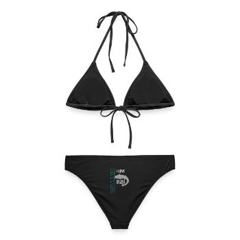Waller fischen Nachtangeln Angler und Anglerin - Frauen Bikini - Schwarz - Hinten - AI Model Female 172 light (172cm)