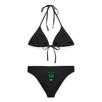 Brasilien 10 - Trikot - Frauen Bikini - Schwarz - Hinten - AI Model Female 172 light (172cm)