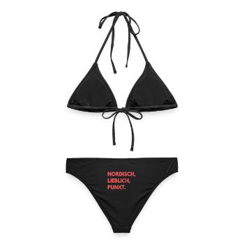 Auf den Punkt PINK - Frauen Bikini - Schwarz - Hinten - AI Model Female 172 light (172cm)