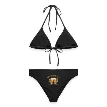 BEER DRINKERS CLUB Bier Spruch Witzig - Frauen Bikini - Schwarz - Hinten - AI Model Female 172 light (172cm)