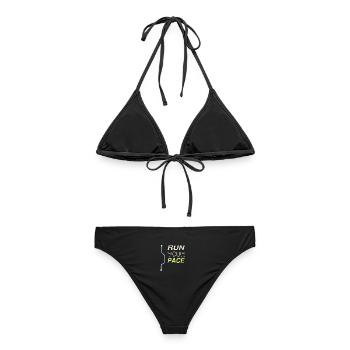 Run Your Pace - Frauen Bikini - Schwarz - Hinten - AI Model Female 172 light (172cm)