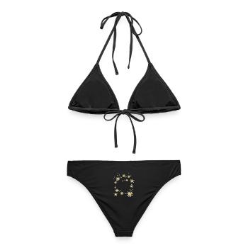 Sterne, Weihnachten - Frauen Bikini - Schwarz - Hinten - AI Model Female 172 light (172cm)