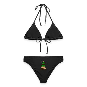 Tannenbaum - Frauen Bikini - Schwarz - Hinten - AI Model Female 172 light (172cm)
