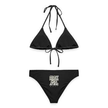 Great Minds Dink Alike Pickleball Design - Frauen Bikini - Schwarz - Hinten - AI Model Female 172 light (172cm)
