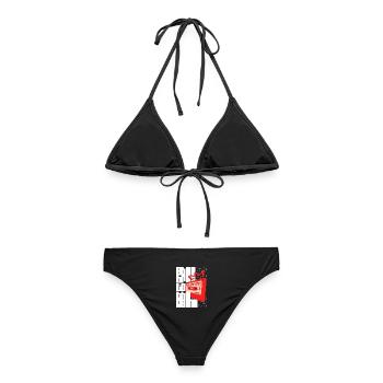 Stay True To The Game - Hip Hop Statement - Frauen Bikini - Schwarz - Hinten - AI Model Female 172 light (172cm)