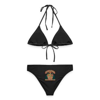 Nicht Arbeitslos: Vollzeit-Pilzsammler - Frauen Bikini - Schwarz - Hinten - AI Model Female 172 light (172cm)