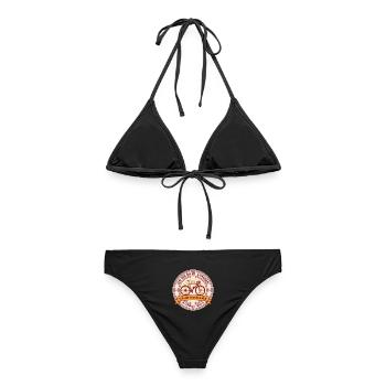 Gravelbiker im Genussmodus - Frauen Bikini - Schwarz - Hinten - AI Model Female 172 light (172cm)