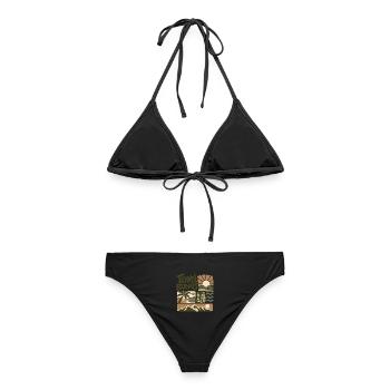 Travel Buddies Adventure - Frauen Bikini - Schwarz - Hinten - AI Model Female 172 light (172cm)