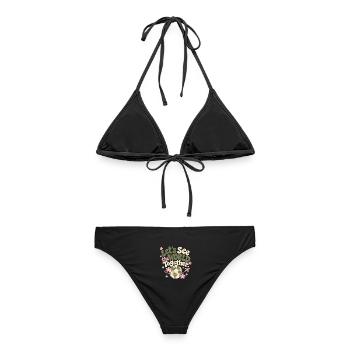 Let’s See The World Together - Frauen Bikini - Schwarz - Hinten - AI Model Female 172 light (172cm)