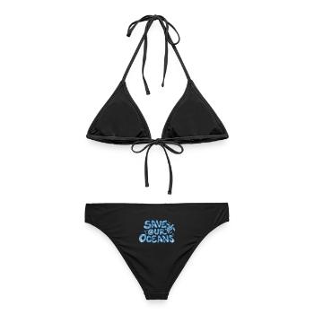 Save Our Oceans - Frauen Bikini - Schwarz - Hinten - AI Model Female 172 light (172cm)