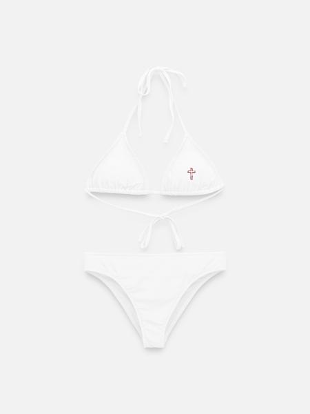 Blumen Kreuz - Frauen Bikini - Weiß