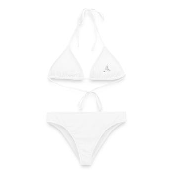 Yingling Riss - Frauen Bikini - Weiß - Vorne - AI Model Female 172 dark (172cm)