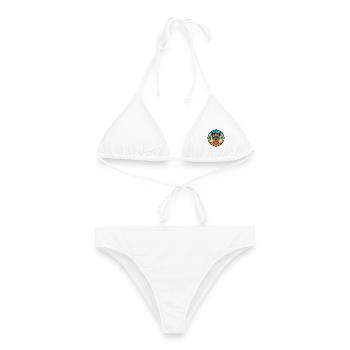 Irish Terrier Hunderasse Cartoon Sonnenbrille Strand - Frauen Bikini - Weiß - Vorne - AI Model Female 172 dark (172cm)