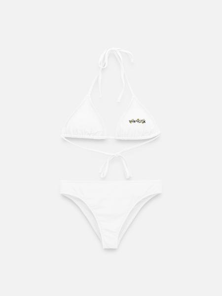 Van Gogh Sternennacht mit Sonnenblumen - Frauen Bikini - Weiß