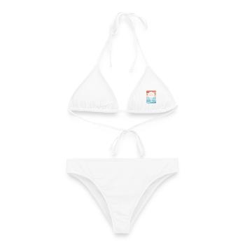 Padeltennis Padelschläger Padelspieler Padel - Frauen Bikini - Weiß - Vorne - AI Model Female 172 dark (172cm)