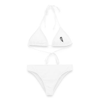 Sprache der Hockey (Schwarz) - Frauen Bikini - Weiß - Vorne - AI Model Female 172 dark (172cm)