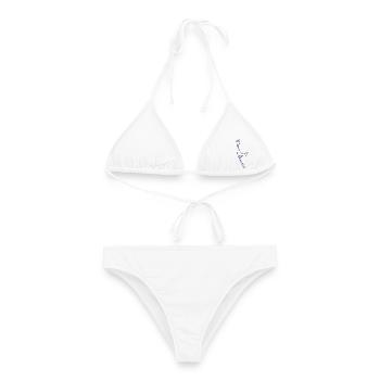 sylt umriss blau - Frauen Bikini - Weiß - Vorne - AI Model Female 172 dark (172cm)