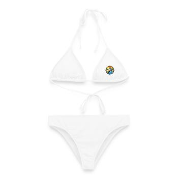Papagei Lustige Cartoon Sommer Strand Sonnenbrille Cool - Frauen Bikini - Weiß - Vorne - AI Model Female 172 dark (172cm)