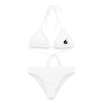 Segelboot / Sailboat - Frauen Bikini - Weiß - Vorne - AI Model Female 172 dark (172cm)