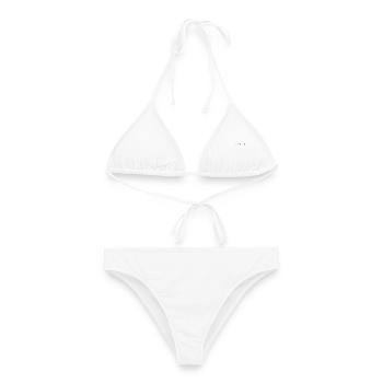 Heartbeat ECG Line Medical Pulse Wave Icon Vector - Women's Bikini - white - Front - AI Model Female 172 dark (172cm)