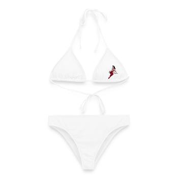 Lady - Frauen Bikini - Weiß - Vorne - AI Model Female 172 dark (172cm)