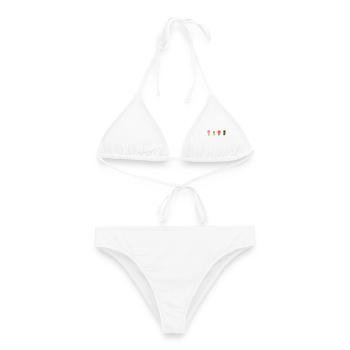 Pixel Eis - Retro Eiscreme - Frauen Bikini - Weiß - Vorne - AI Model Female 172 dark (172cm)