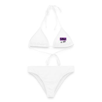 RUHESTAND. RUHESTAND. PENSIONIERT. RUHESTAND - Frauen Bikini - Weiß - Vorne - AI Model Female 172 dark (172cm)